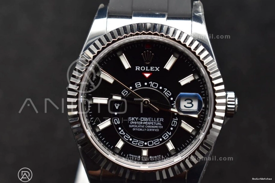 A23J 1:1 1106 336239 Best WrinkleFree SS Black Weight) (Gain ZF on Sky-Dweller Oysterflex Edition Dial Strap 0824